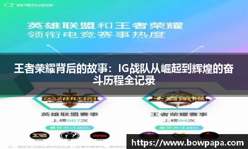 王者荣耀背后的故事：IG战队从崛起到辉煌的奋斗历程全记录